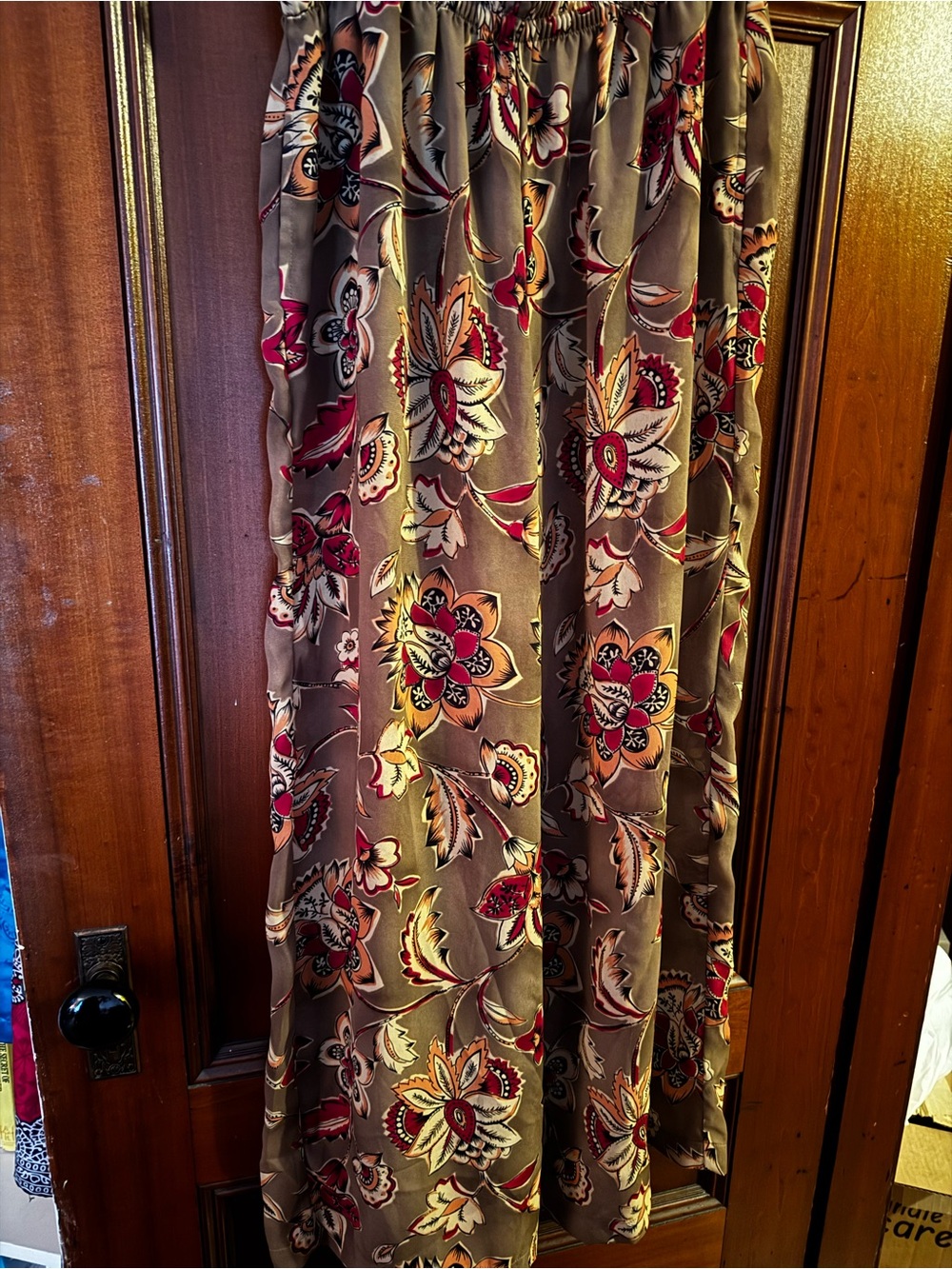 The Limited Vintage Tan Floral with Red and Yellow Accents